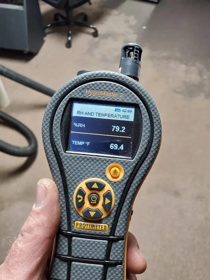 Moisture meter humidity assessment for Fire & Smoke Damage Restoration in Londonderry
